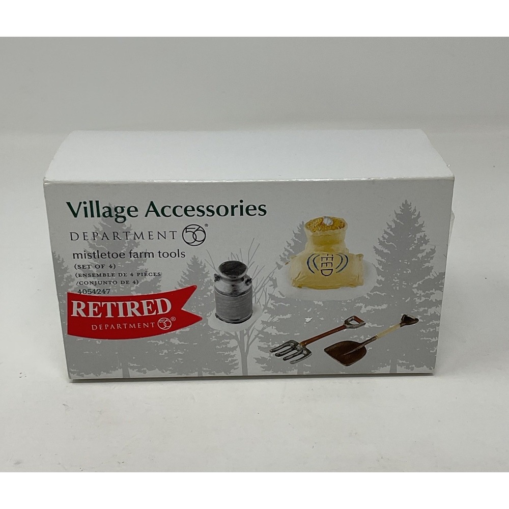 Dept 56 Village Accessories Mistletoe Farm Tools 4 Piece Set Christmas 4054247
